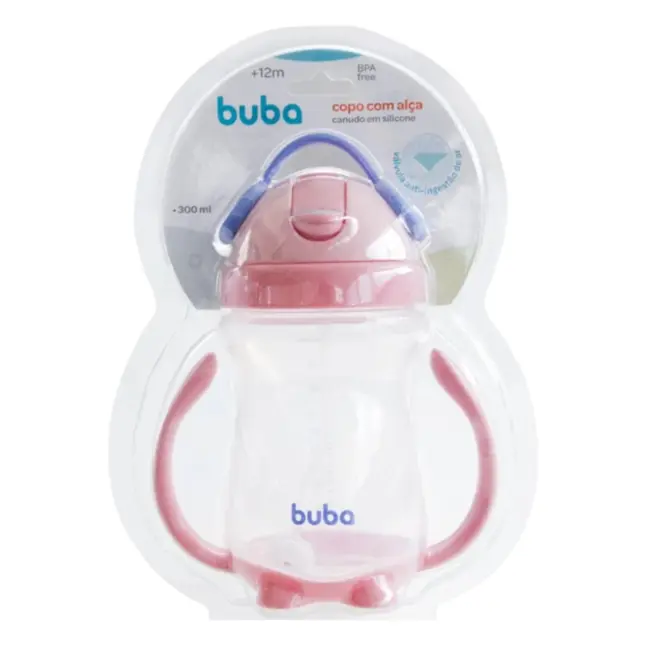 Copo Com Alca - Rosa - Buba baby - 14454