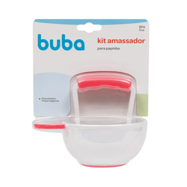 Kit Amassador Para Papinha - Rosa - Buba baby - 9795