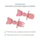 Kit Talheres Silicone - Ursinho Rosa - Buba Baby - 15814