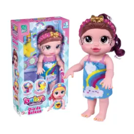 Boneca Babys Collection Dia Da Beleza Morena