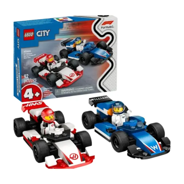 Lego City - Carros de Corrida F1 da Williams Racing e Haas F1
