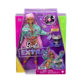 Barbie Extra Tranças Rosa Com Pets