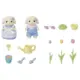 Sylvanian Families - Conjunto De Jardinagem Irmã & Irmão Coelhos Floral