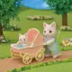 Sylvanian Families Conjunto Carrinho De Bebe  Papai E Bebe Gatos Primavera