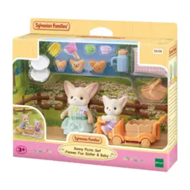 Sylvanian Families -  Conjunto Piquenique Ensolarado  Irmã e Bebe Raposas do Deserto