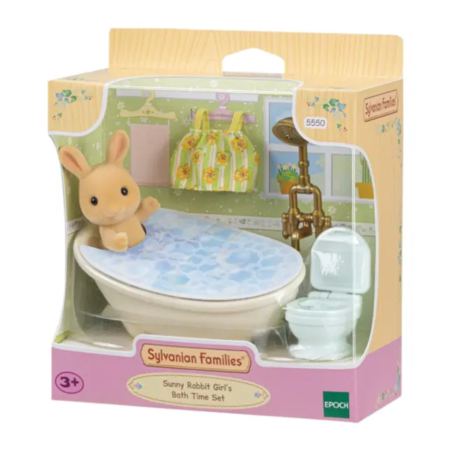 Sylvanian Families - Conj. Hora do Banho Menina Coelho Raio de Sol