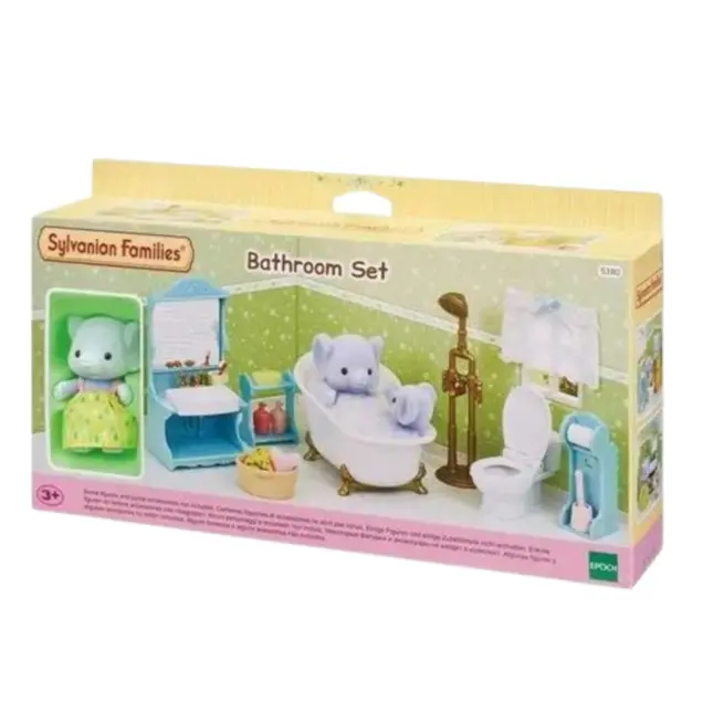 Sylvanian Families - Conj. Toalete E Banho Com Irmã Elefante