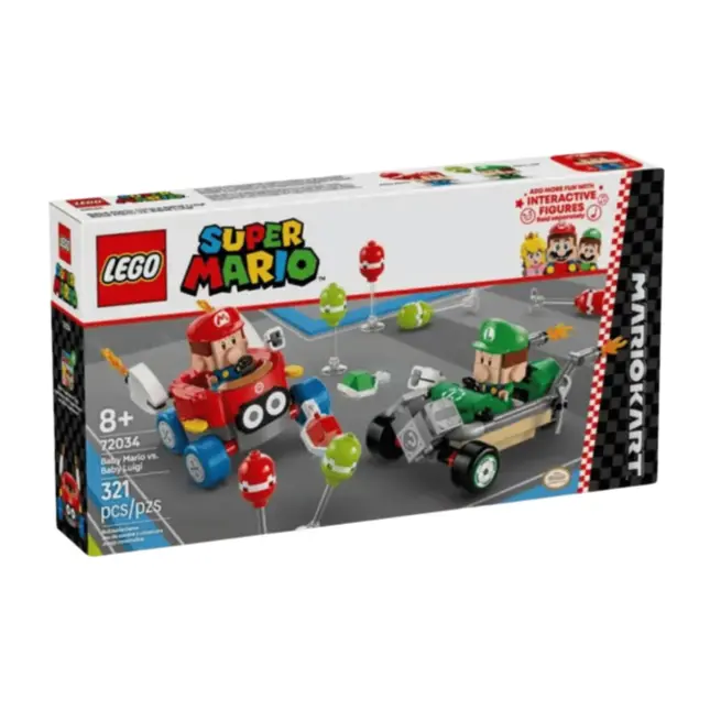 Lego Mario Kart - Mario Bebe Contra Luigi Bebe