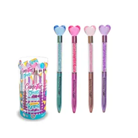 Caneta Strass Coracao