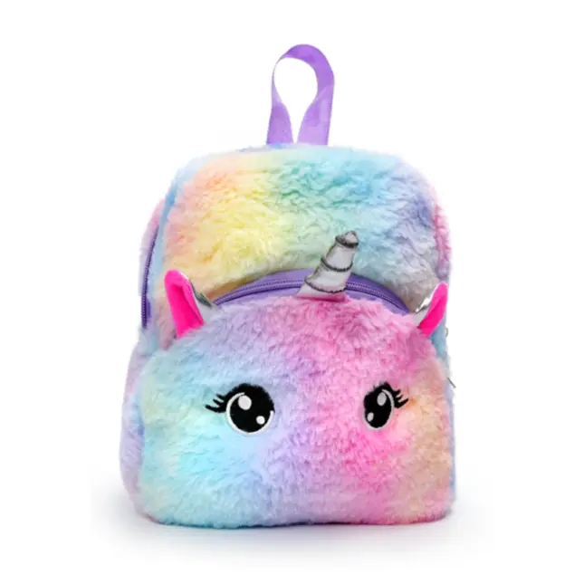 Mochila Escolar Pelucia - Unicornio Feliz