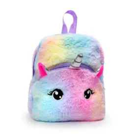 Mochila Escolar Pelucia - Unicornio Feliz