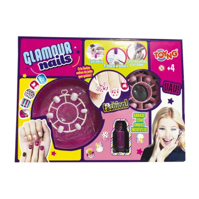 Kit Decora Unhas Com Adesivos - 6 Pecas