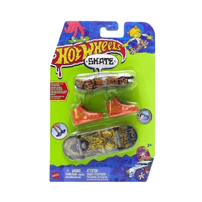 Hot Wheels Skate de Dedo C/ Tenis e Carro