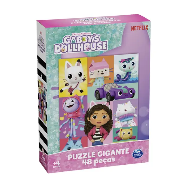 Quebra-cabeca Gigante - Gabby's Dollhouse  48 Pecas