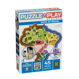 Puzzle Play Gigante - Mapa Do Brasil