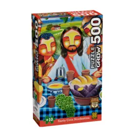 Quebra-cabeca Santa Ceia Nordestina 500 Pecas