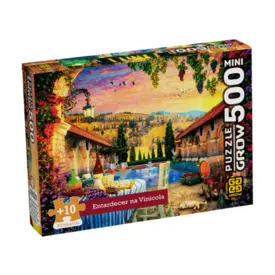 Quebra-cabeca Mini Entardecer na Vinicola 500 Pecas