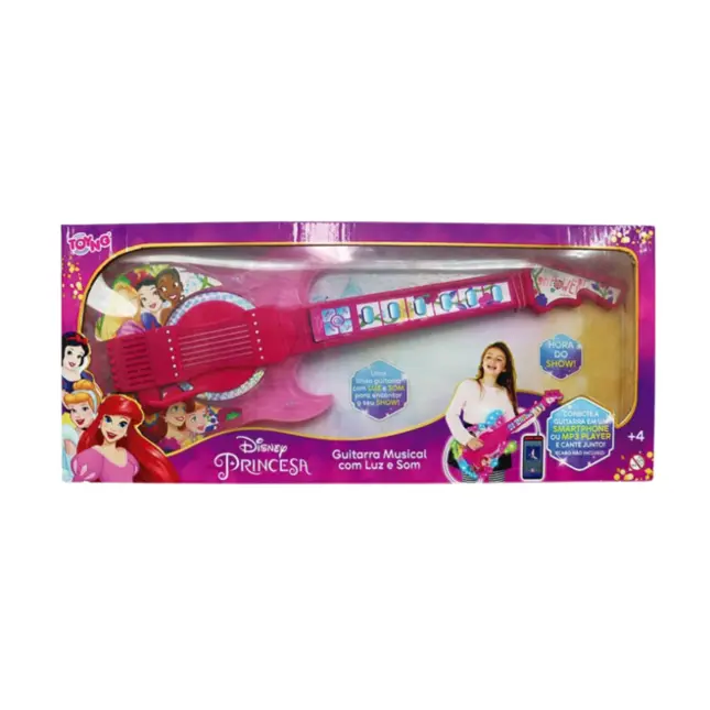 Guitarra Musical Com Luz E Som Princesas Disney  6