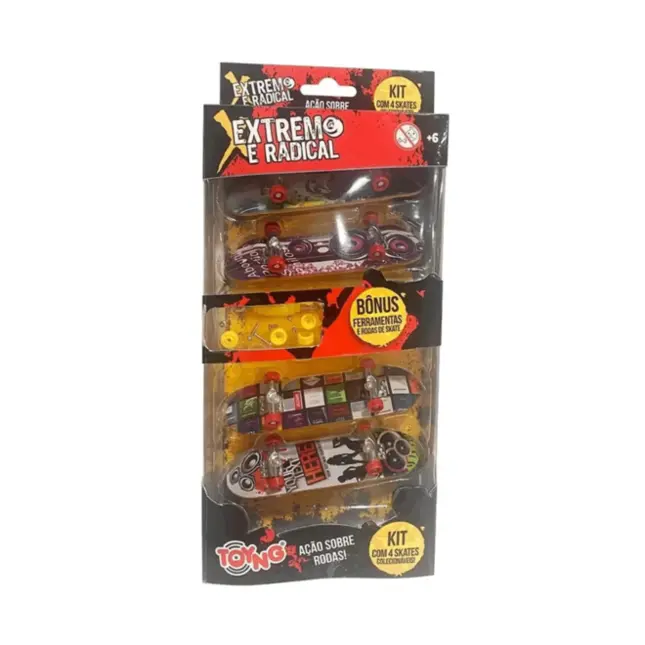 Kit Com 4 Skates De Dedo Extremo E Radical 6-24Pc