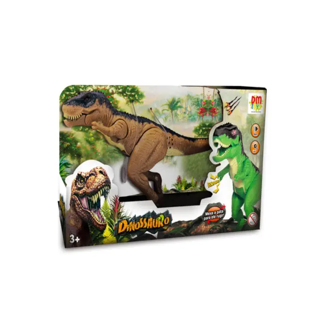 Boneco Dinossauro Com Luz e Som - Dm Toys - DMT6825