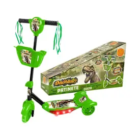 Patinete Com Cesta Dinossauro
