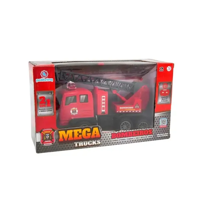 Carrinho de C/ Remoto - Mega Trucks Bombeiro